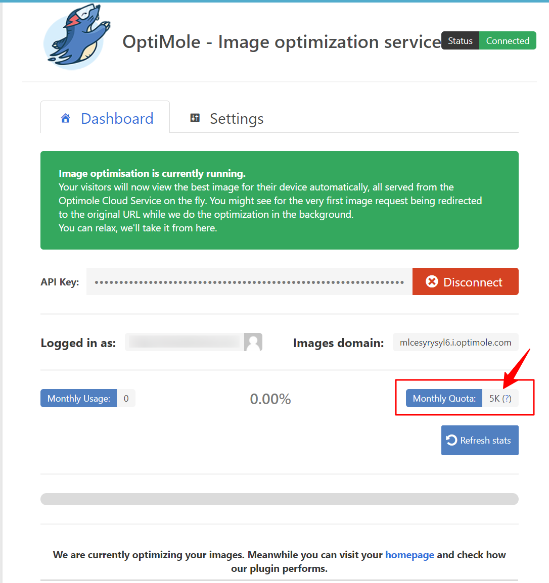 Optimole plugin