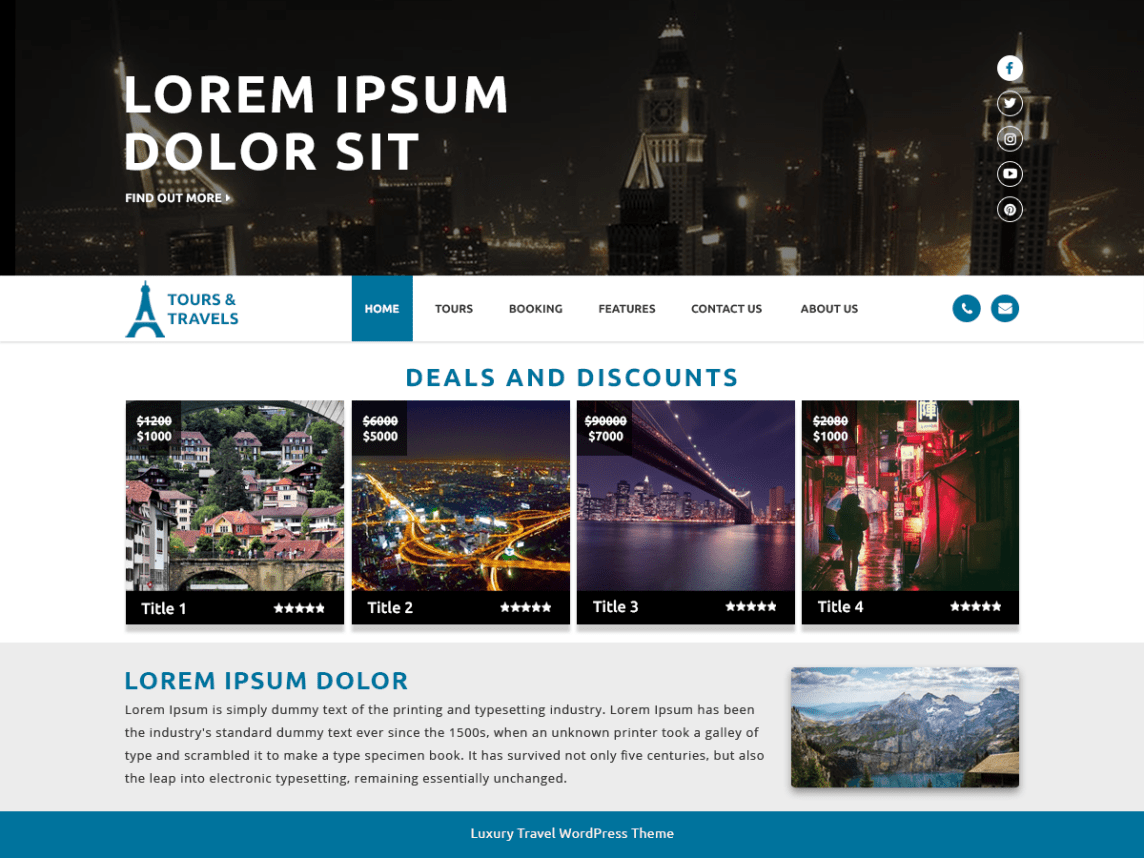 luxury travel theme
