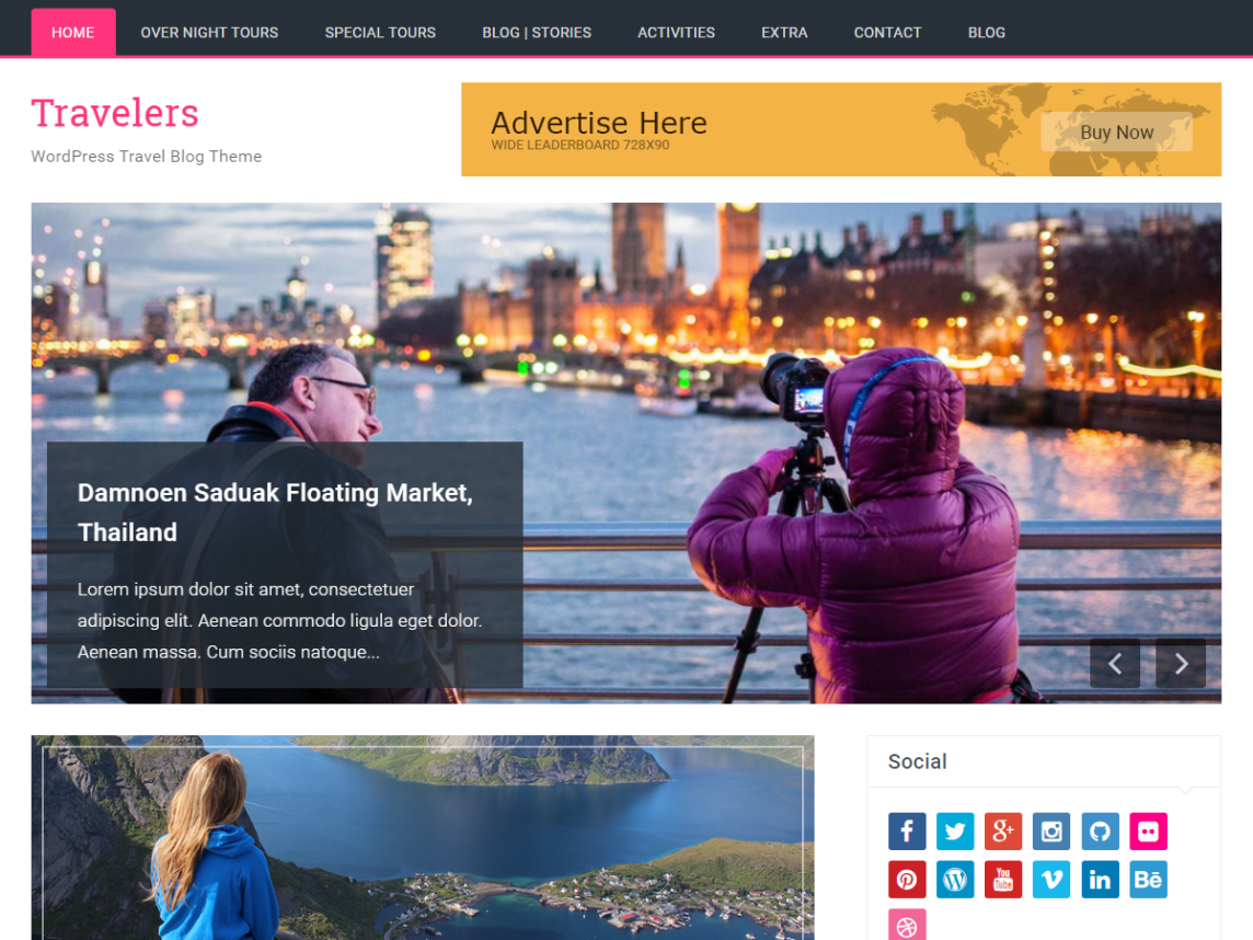 Travelers theme for blogger