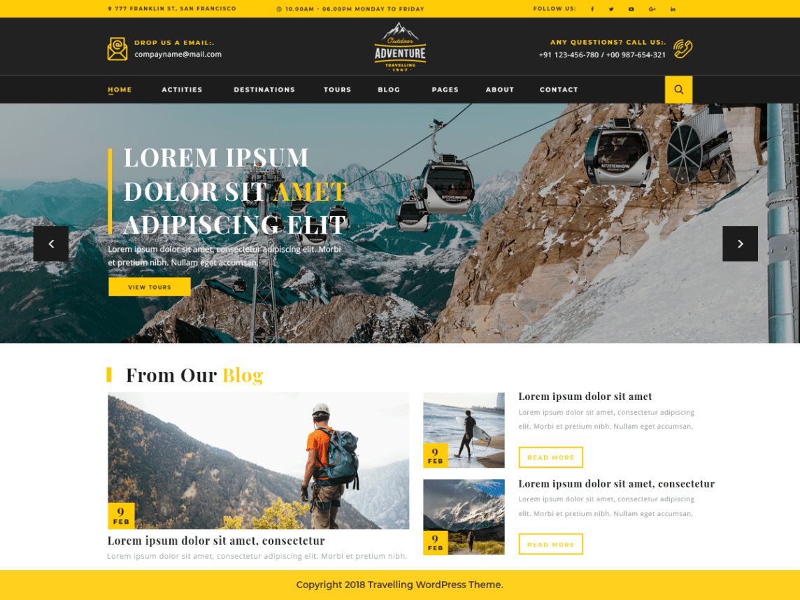 Free WordPress Travel Themes