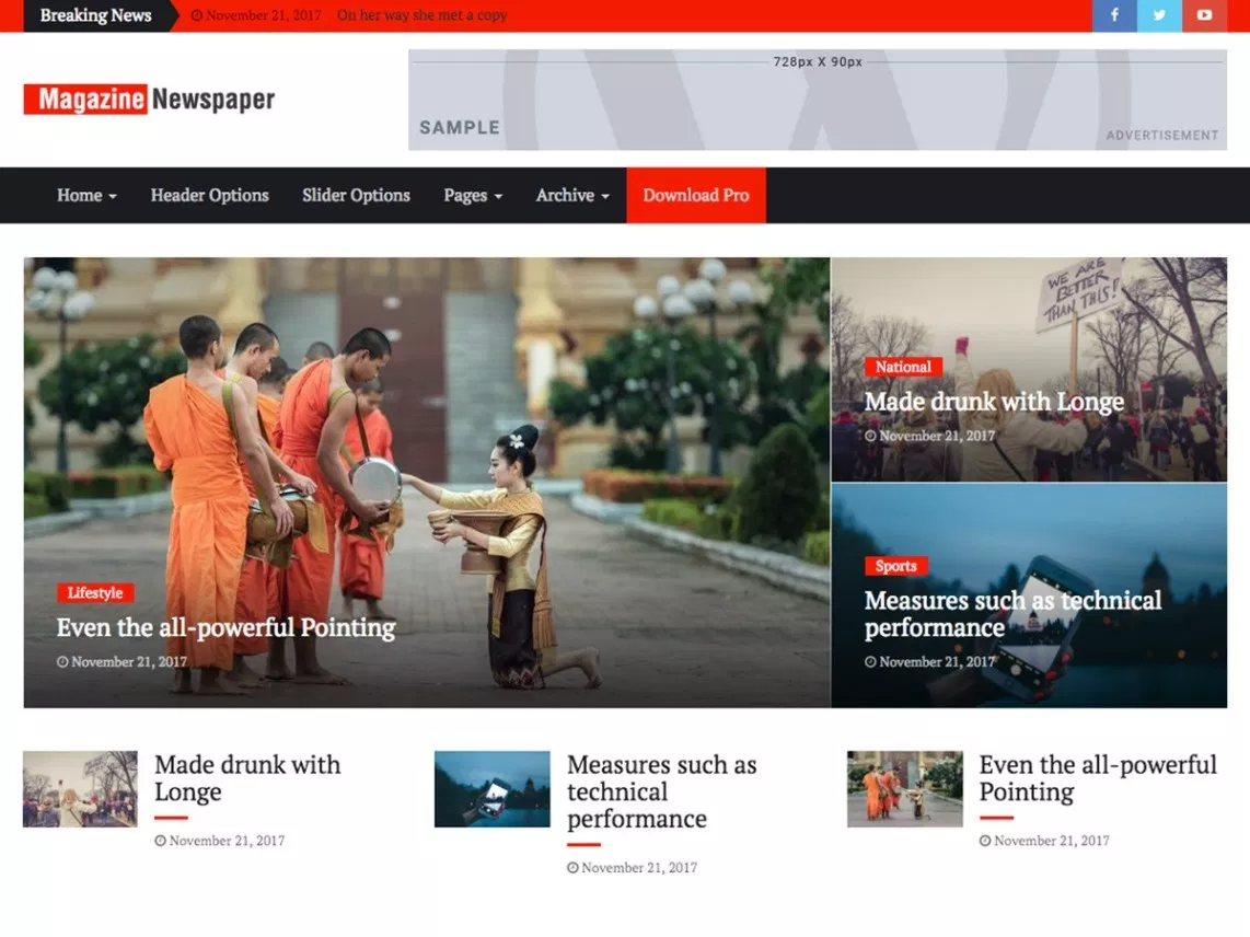 magazine newspaper theme