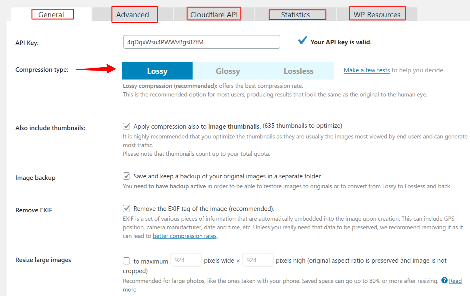 dashboard shortpixel