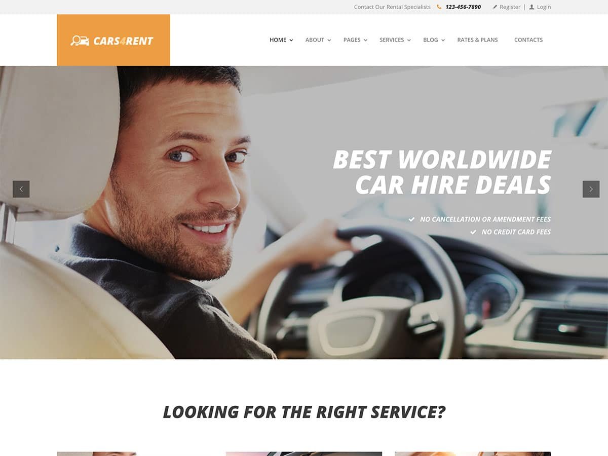 car4rent wp theme