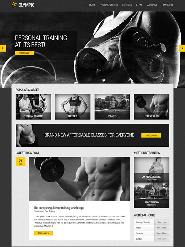Premium WordPress Fitness Themes