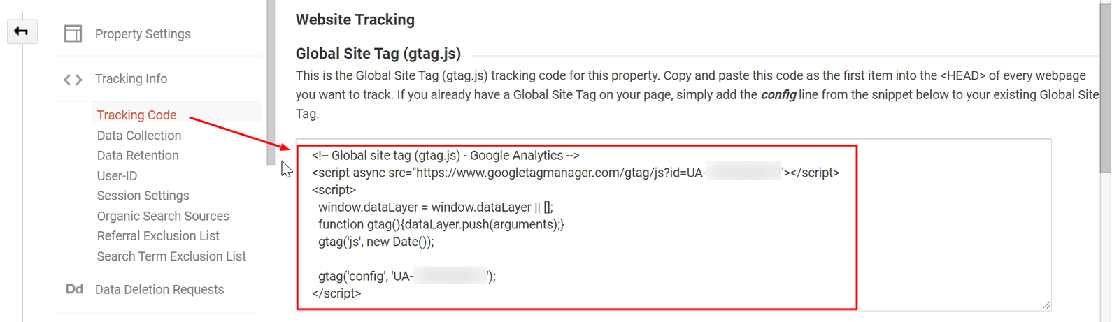 analytics tracking code