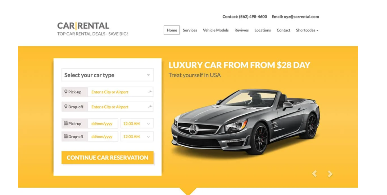 car rental theme