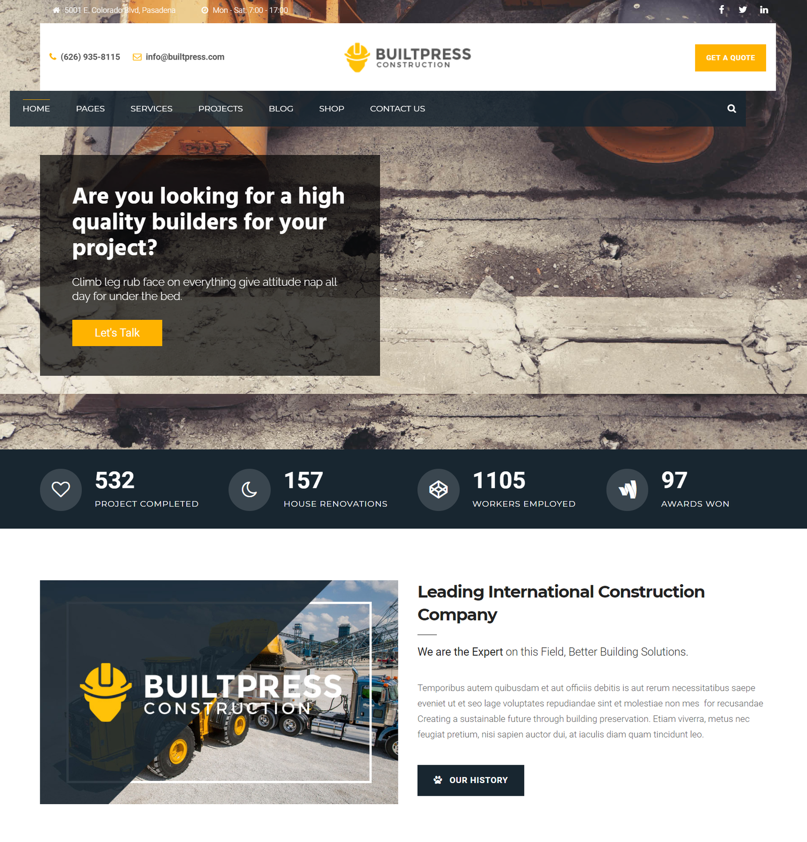 builtpress premium theme