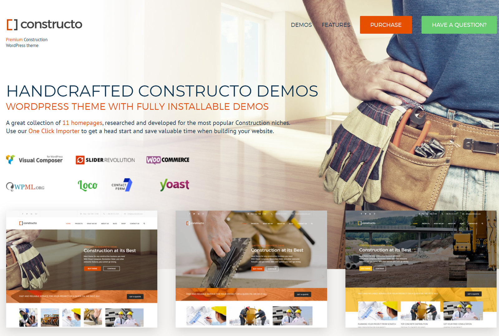 Constructo Premium WordPress Construction theme